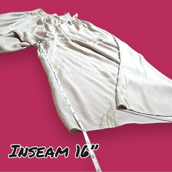 EUC Grade & Gather Empire Waist jumpsuit in light cream & organic design. Small - Picture 7 of 16